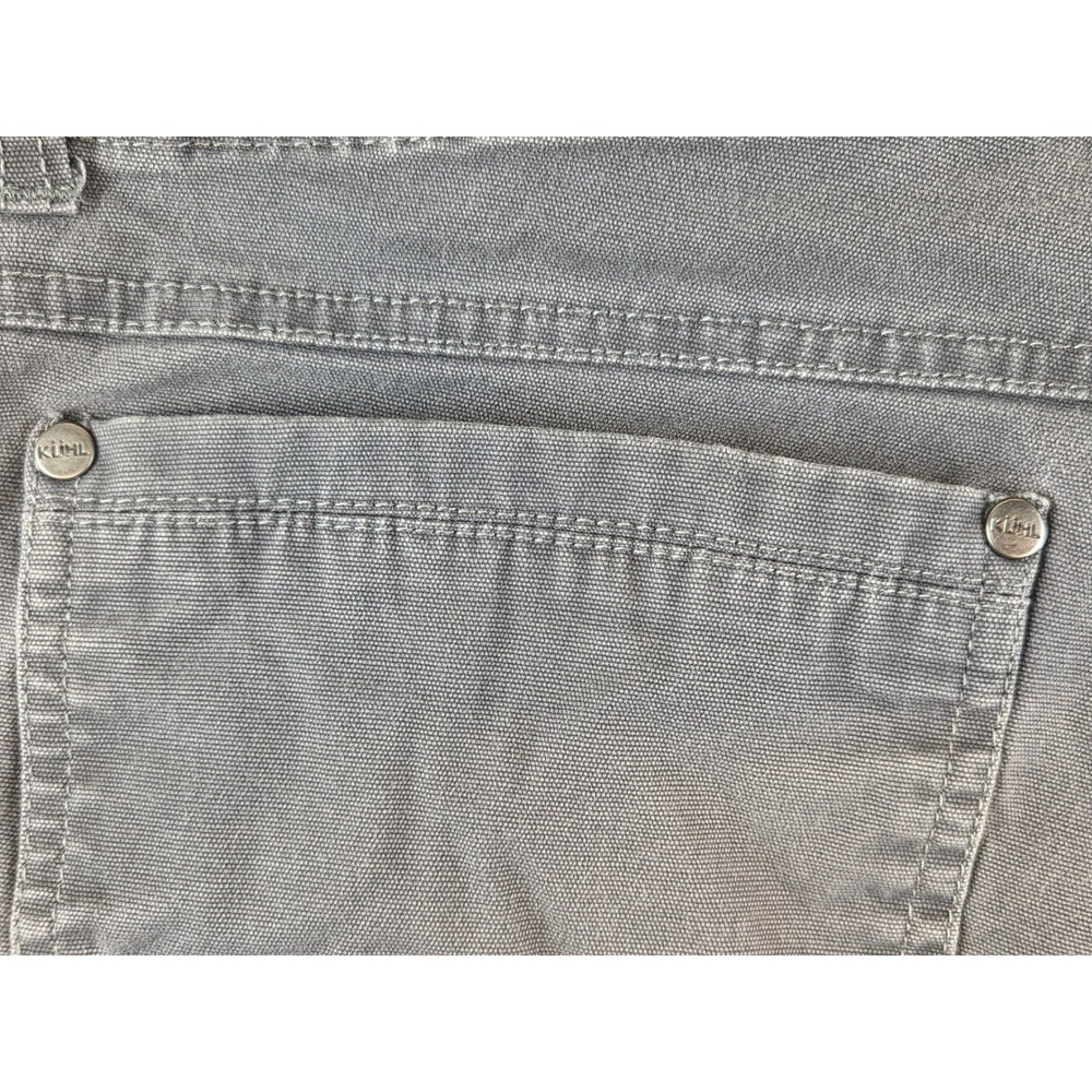 Kuhl Kanvus Jean Men's 34x30 Grey Stretch Canvas Hiking Pants Free Ryde 5114 - Picture 12 of 15